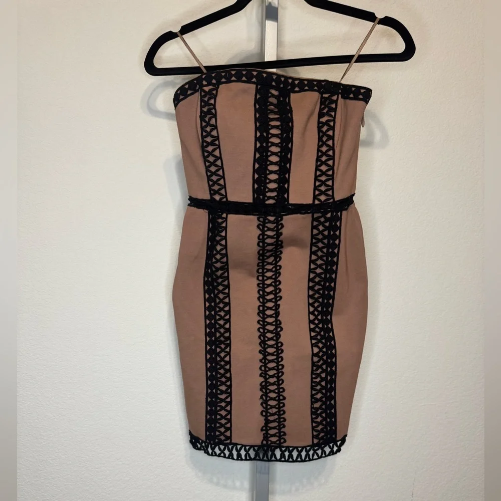 Free People City Lights Crochet-Detail Tube Dress